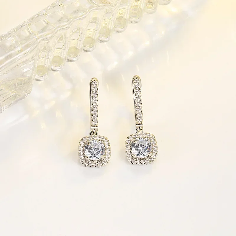 Sólido s925 prata esterlina origem diamante brinco feminino na moda china continental aros mujer oreja orecchini brinco de diamante feminino