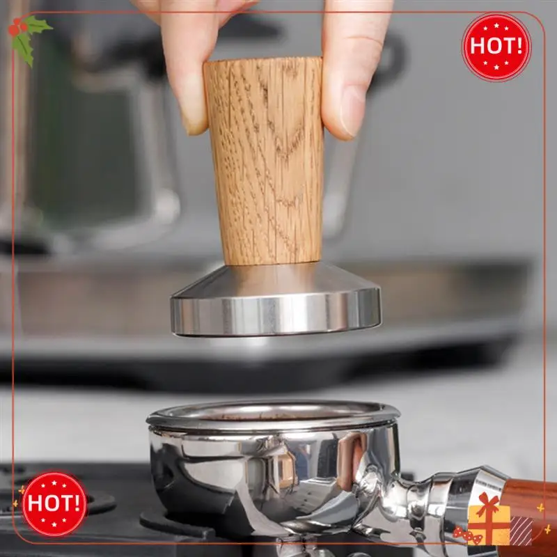 ABLE-แทมเปอร์กาแฟเอสเปรสโซแสตมป์: แทมเปอร์กาแฟด้ามจับไม้จริง, แทมเปอร์เอสเปรสโซประกอบด้วยเบาะซิลิโคนทนทานใช้งานง่าย