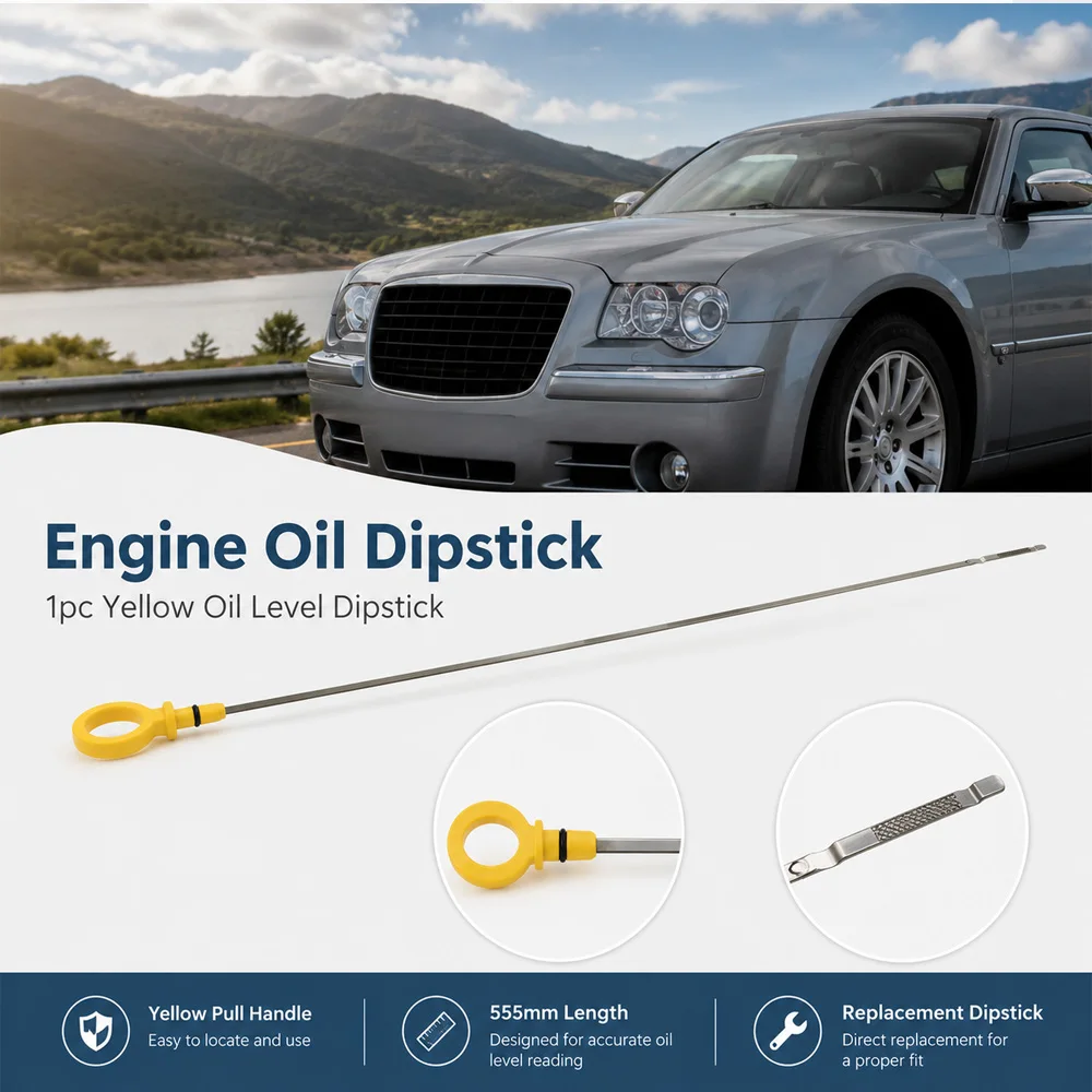 4792867AB Oil Level Dipstick 555 mm / 21.85 in For Dodge Charger/Magnum/Challenger For Chrysler 300 3.5L V6 2006-2008