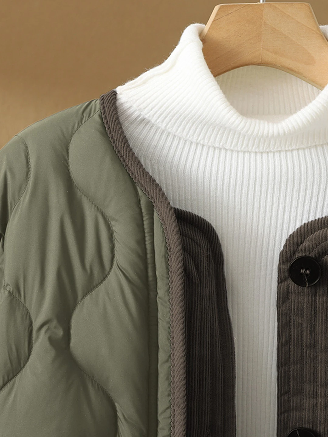 Loose Fit plus Size Casual Color Blo Cotton Jaet Women's Thiened Warm Coat Vintage Sle Online Exclusive Long Sve V...