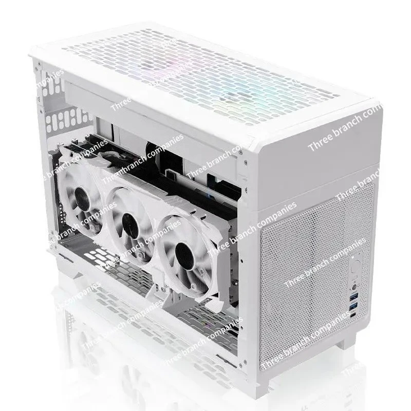 

Компактный настольный компьютерный корпус с двумя отсеками, поддержка материнских плат ITX, блок питания в комплекте