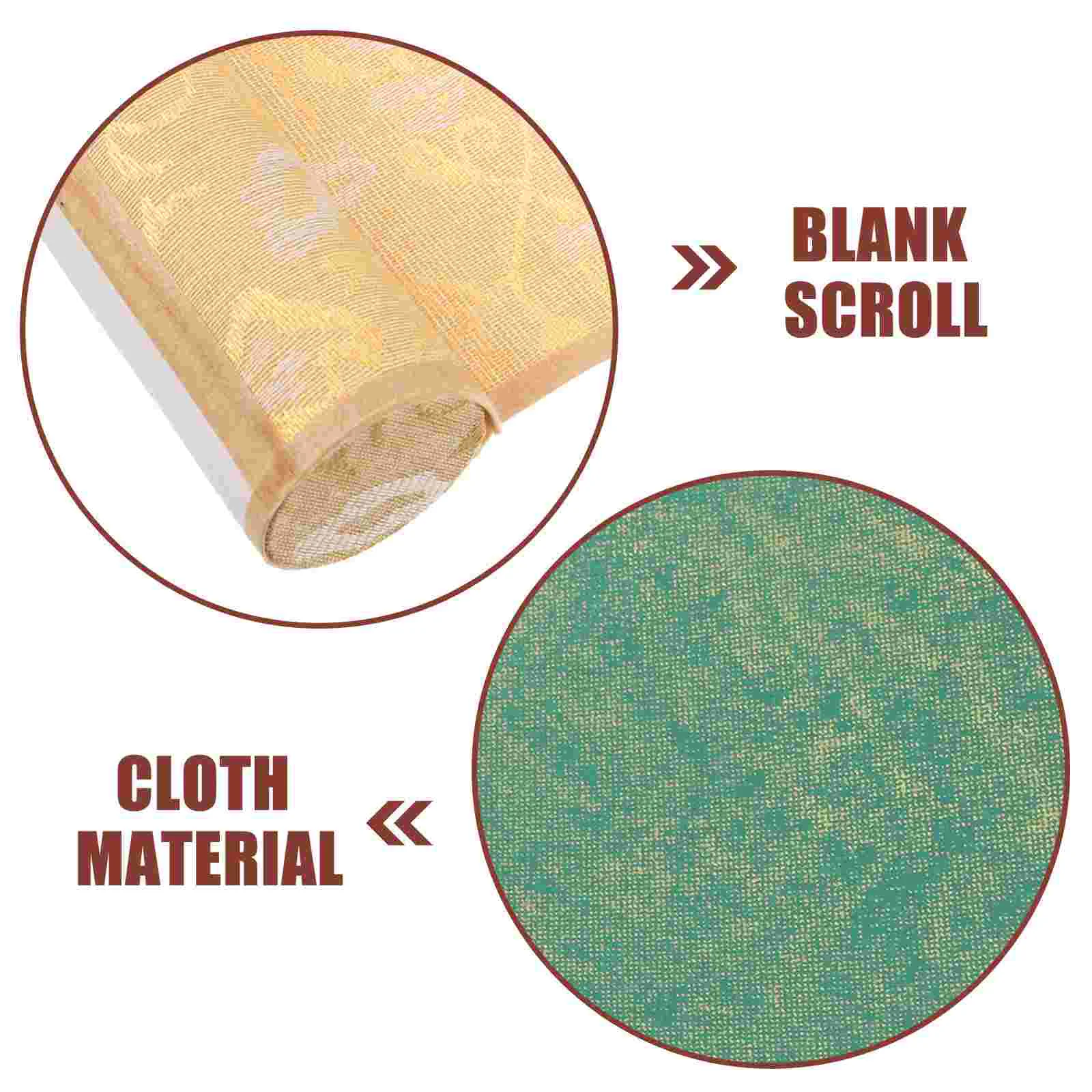 Rolo em branco retro caligrafia colorir papel zen board fãs portátil chinês