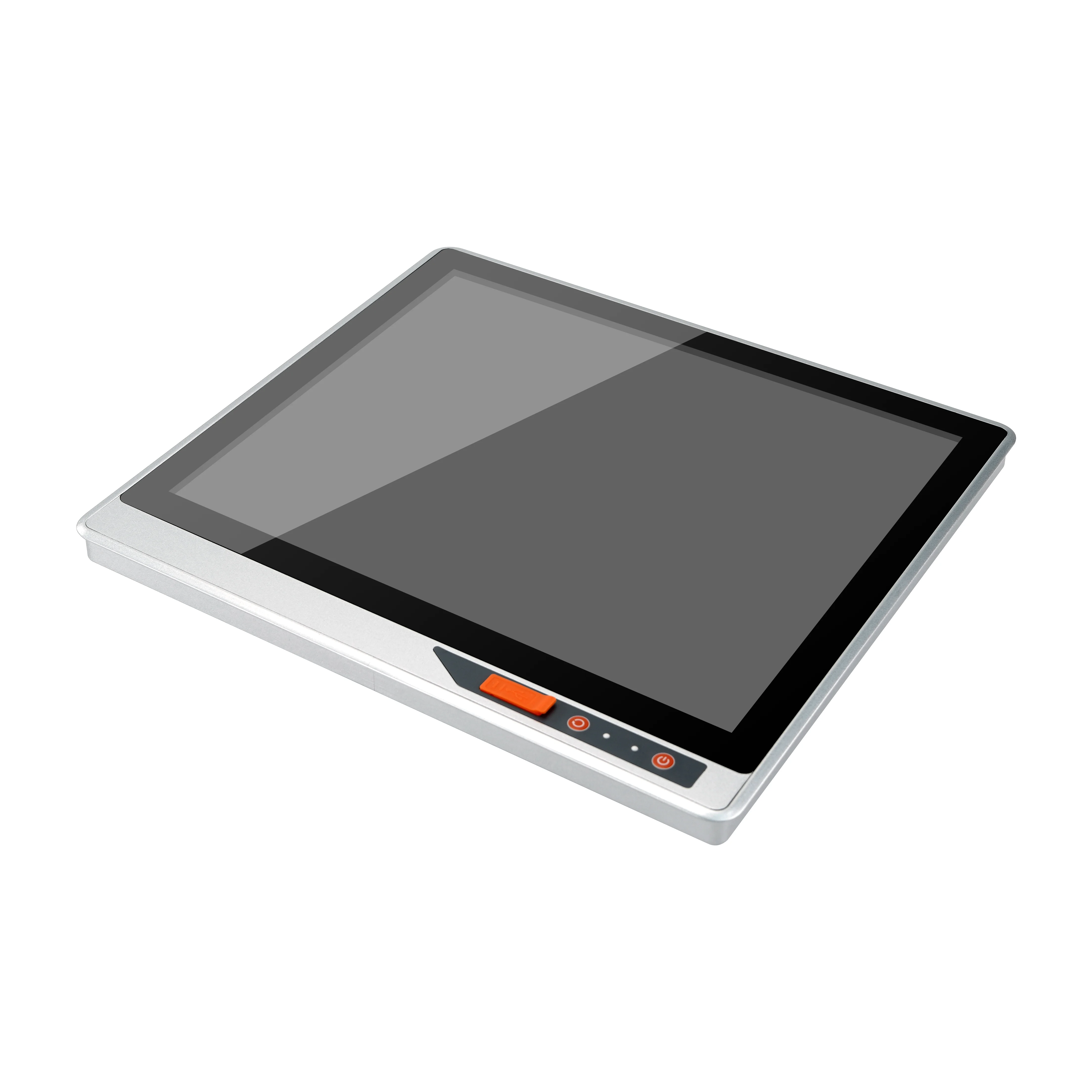 19 Inch PCAP Touch Screen Computer Industrial Panel PC Fanless with Frontal Buttons USB Ports Support Windows Android Linux OS