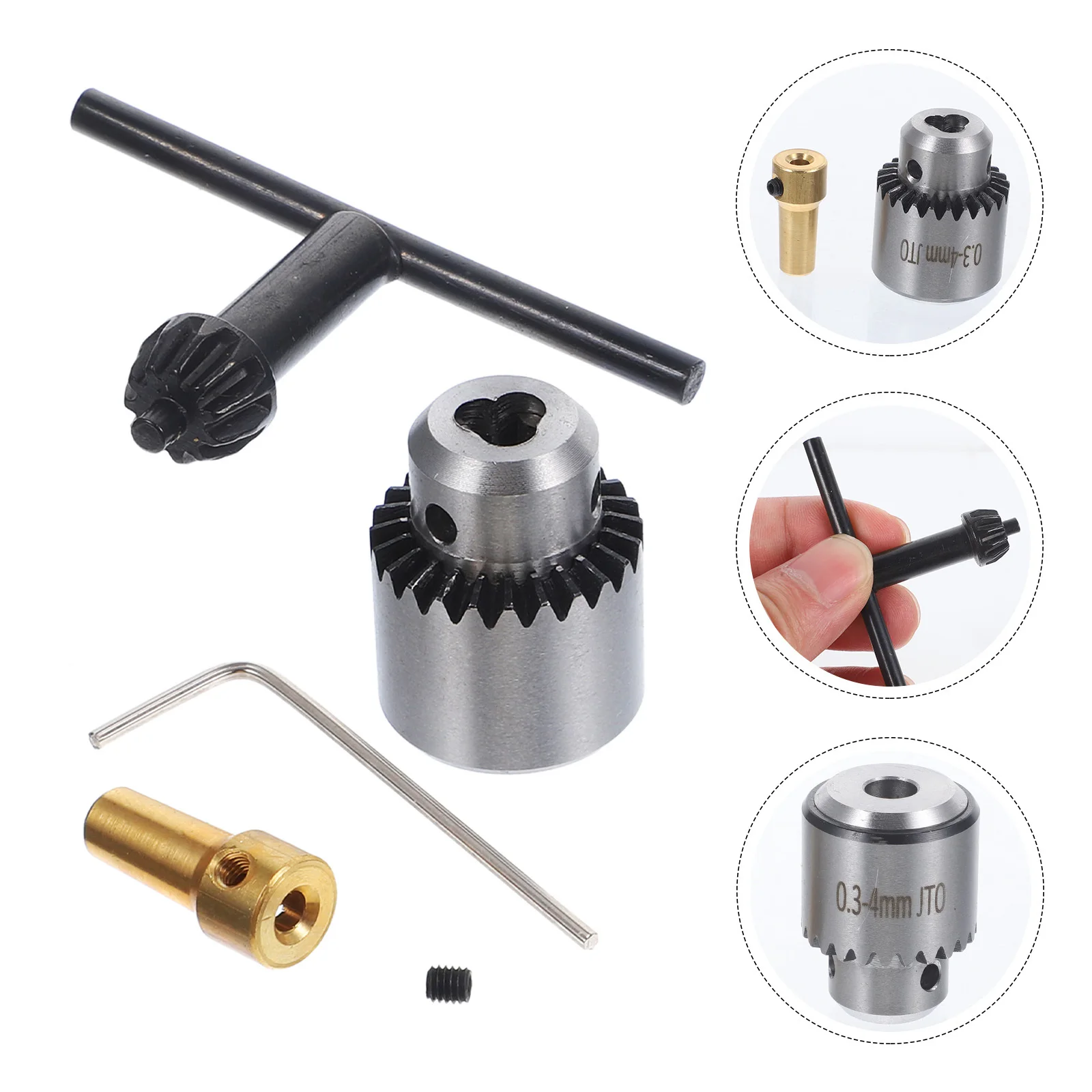 4 قطعة مثقاب صغير تشاك 0.3-4 مللي متر تفتق شنت مجموعة مخرطة معدنية الحفر الكهربائية آلة طحن تشاك.3-4 مللي متر تفتق