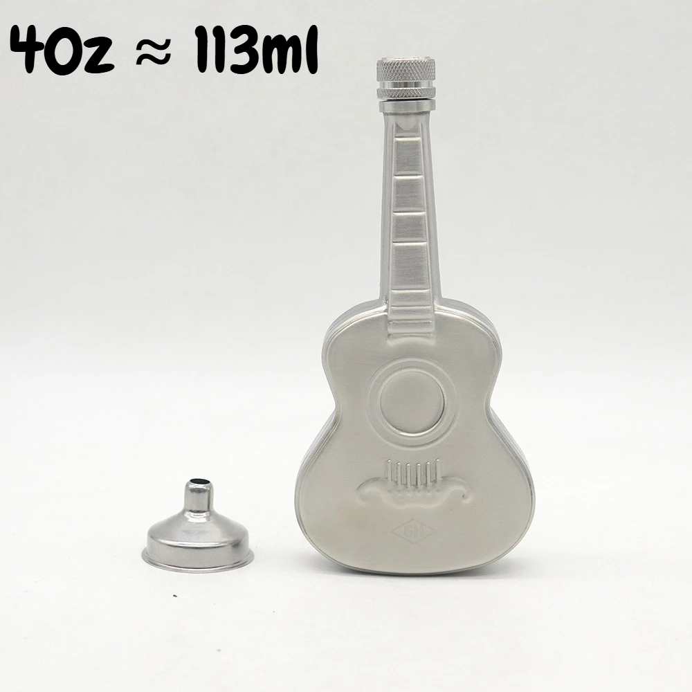 

Creative Guitar Shaped Wine Pot, Portable 304 Stainless Steel Wine Pots, High Beauty Wine Bottle, Whiskey Bottle Groomsmen Gifts