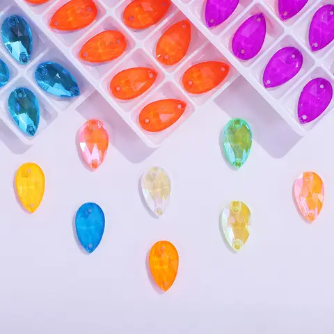 네온 라인스톤 바느질 스트라스 DIY 반짝이 바느질 액세서리, 크리스털 다이아몬드 코스투라 드레스