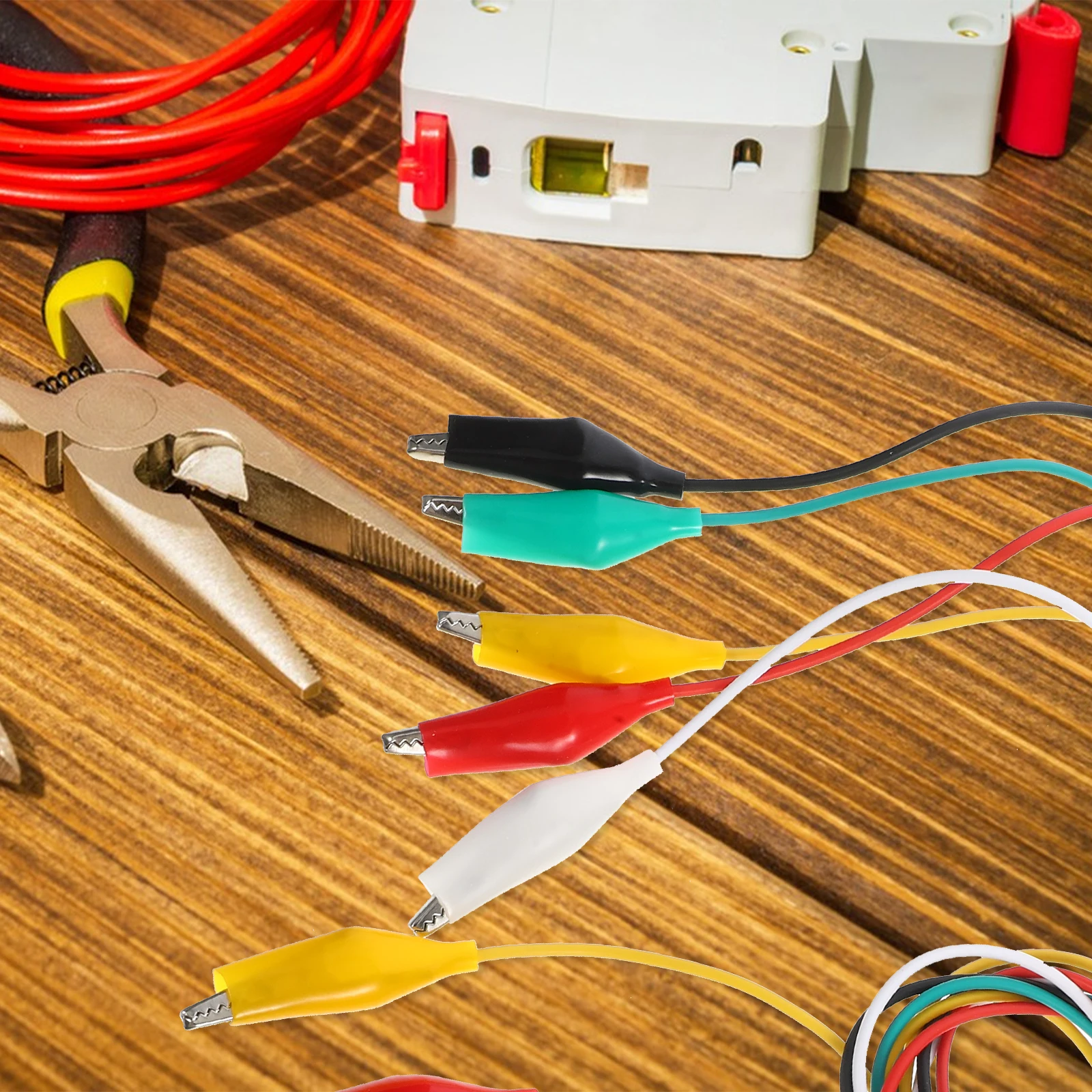 

20Pcs Alligator Clips Test Leads Secure Clamp Leads for Electrical Testing Automotive Electronics Nickel Plated Clamps