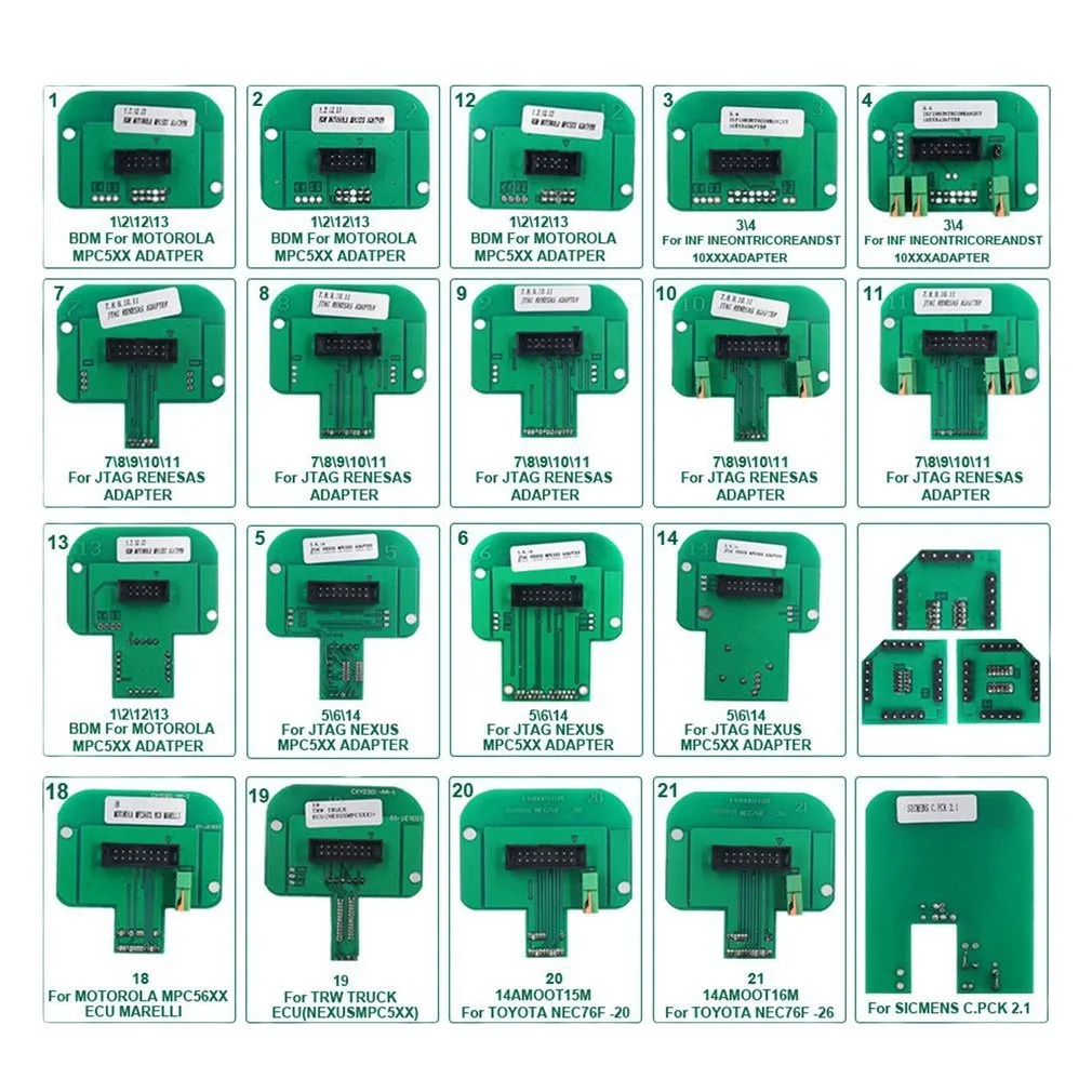 KTAG KESS Dimsport BDM Frame 22 Adapters LED BDM Frame Sets For Denso