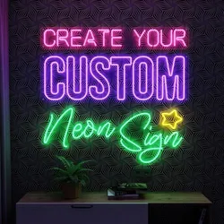 Personalized Neon Light Sign, Custom LED Neon Signs for Business Wedding Logo, Party Decor Can, Room Decoration