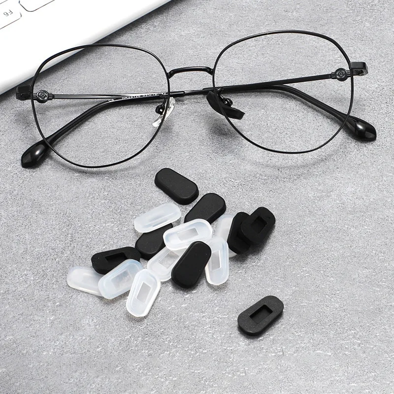 2 Pairs Anti-Slip Nose Pads For Glasses Soft Silicone Clip-On Nose Pads For Sunglasses Nose Support Pads