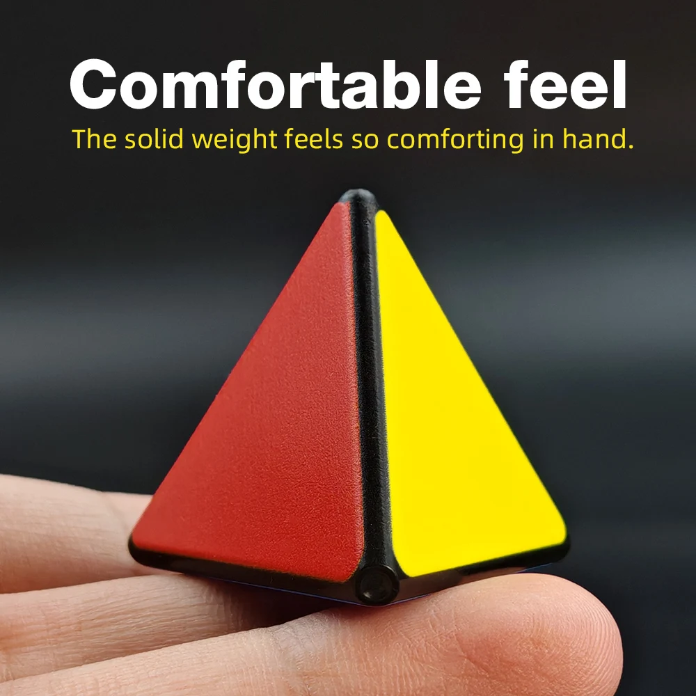 Mini 1x1 Pyramid,1x1x1 Pyraminx Puzzle Decompression Cube Portable Stress Relief Magic Cube Toy for Kids And Adults