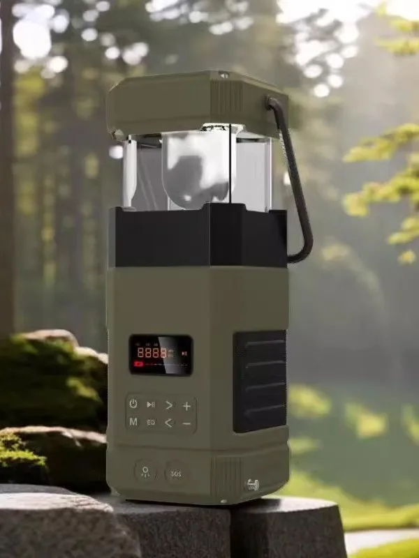 New hand-cranked power generation solar radioemergency disaster prevention multi-function flashlight military industry