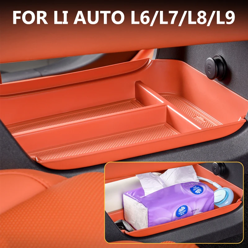 Car Armrest Storage Box For 2024-2025 Li Auto L6 L7 L8 L9 Lixiang Center Control Panel Storage Box Leading Ideal Interior Parts