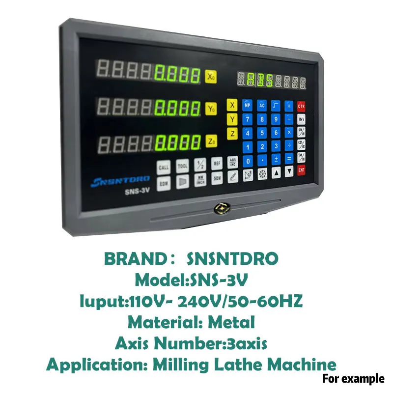 New Colour Panel SNS-2V/3V Set Display AC90-260V & 50-1000mm Linear Glass Scale Encoder Grating Ruler For Lathe milling machines