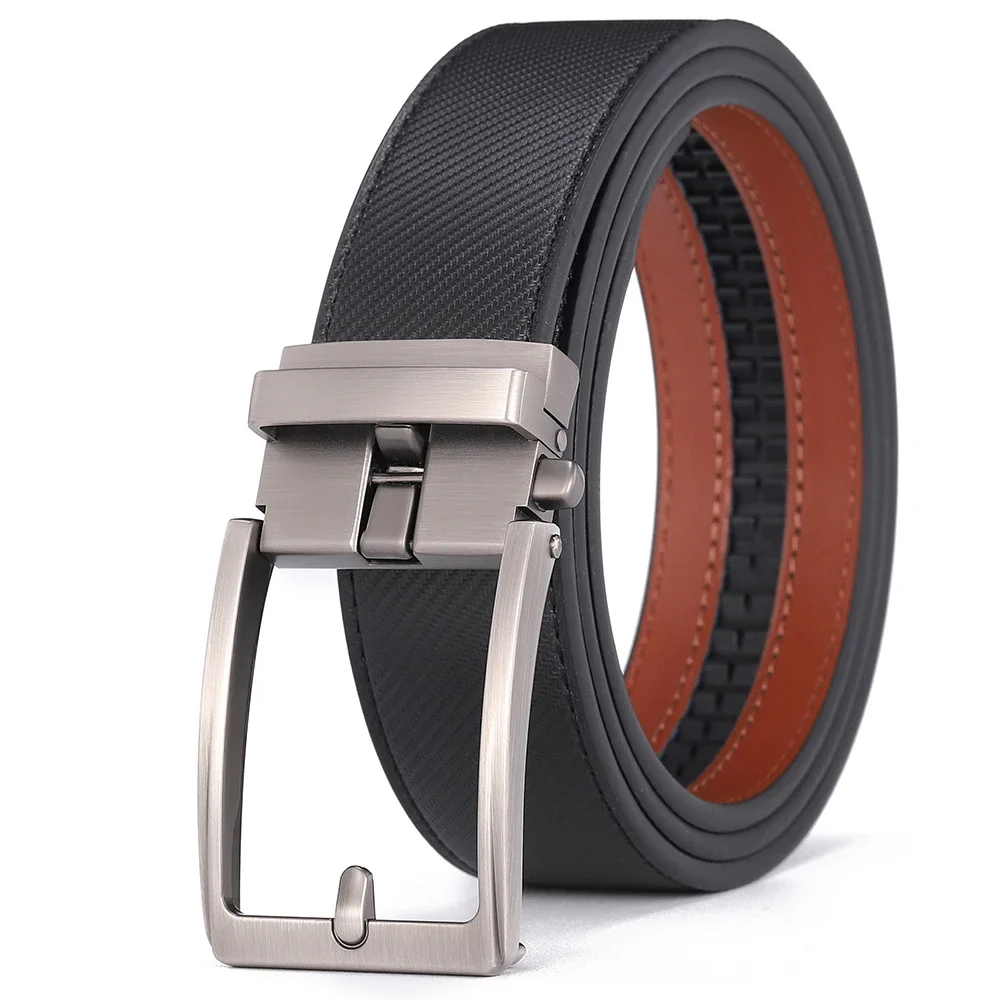 Paski męskie Click Belts luksusowej marki, designerskie, z automatyczną klamrą, prawdziwa oryginalna skóra naturalna, pasek męski do jeansów, paski do spodni