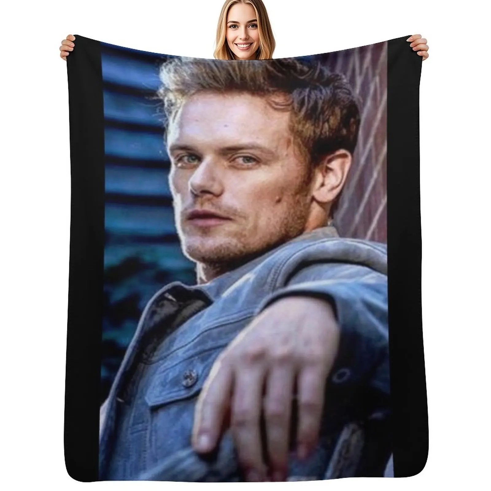 

Sam Heughan Throw Blanket Soft Plaid Winter beds valentine gift ideas For Sofa Thin Blankets