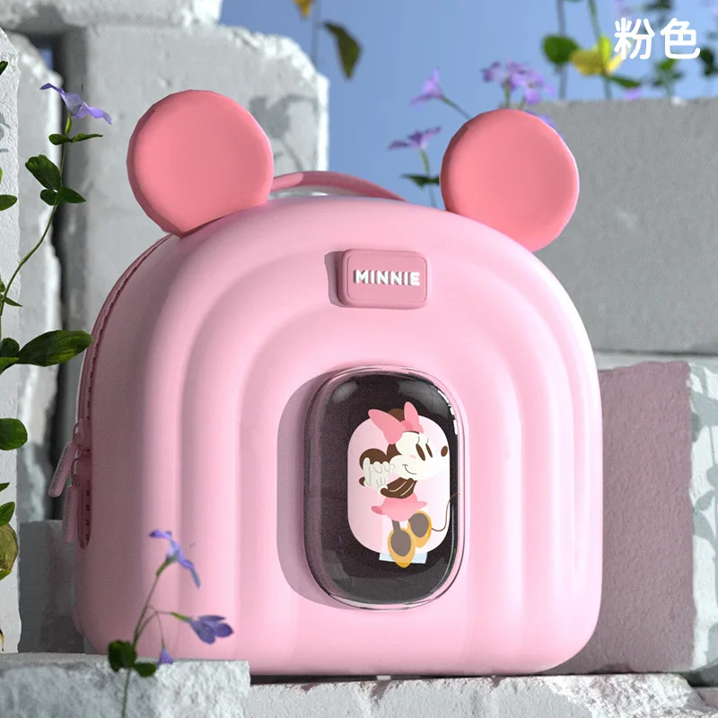 Disney Children Backpack Mickey Minnie Kindergarten Schoolbag Kawaii Outdoor Travel Bag EVA Waterproof Zipper Storage Backpack