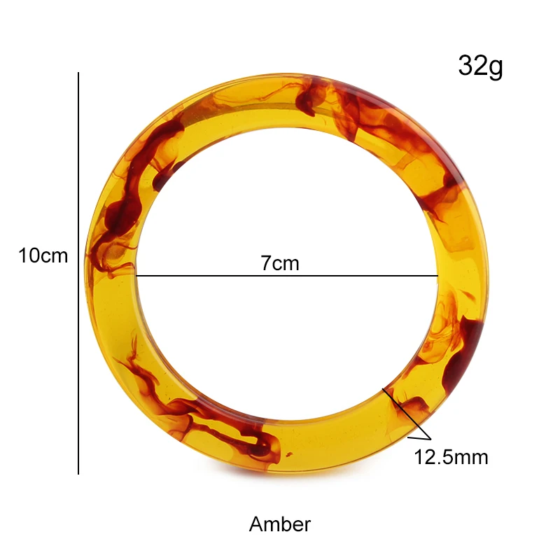 2PCS Wallet Resin Handle Round Handle Replacement Women's Messenger Bag Shoulder Bag DIY Crafts Acrylic Handle
