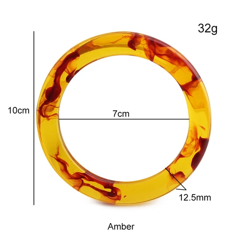 Imagen 2 del producto 2 uds cartera mango de resina mango redondo reemplazo bolso de mensajero para mujer bolso de hombro manualidades DIY mango acrílico