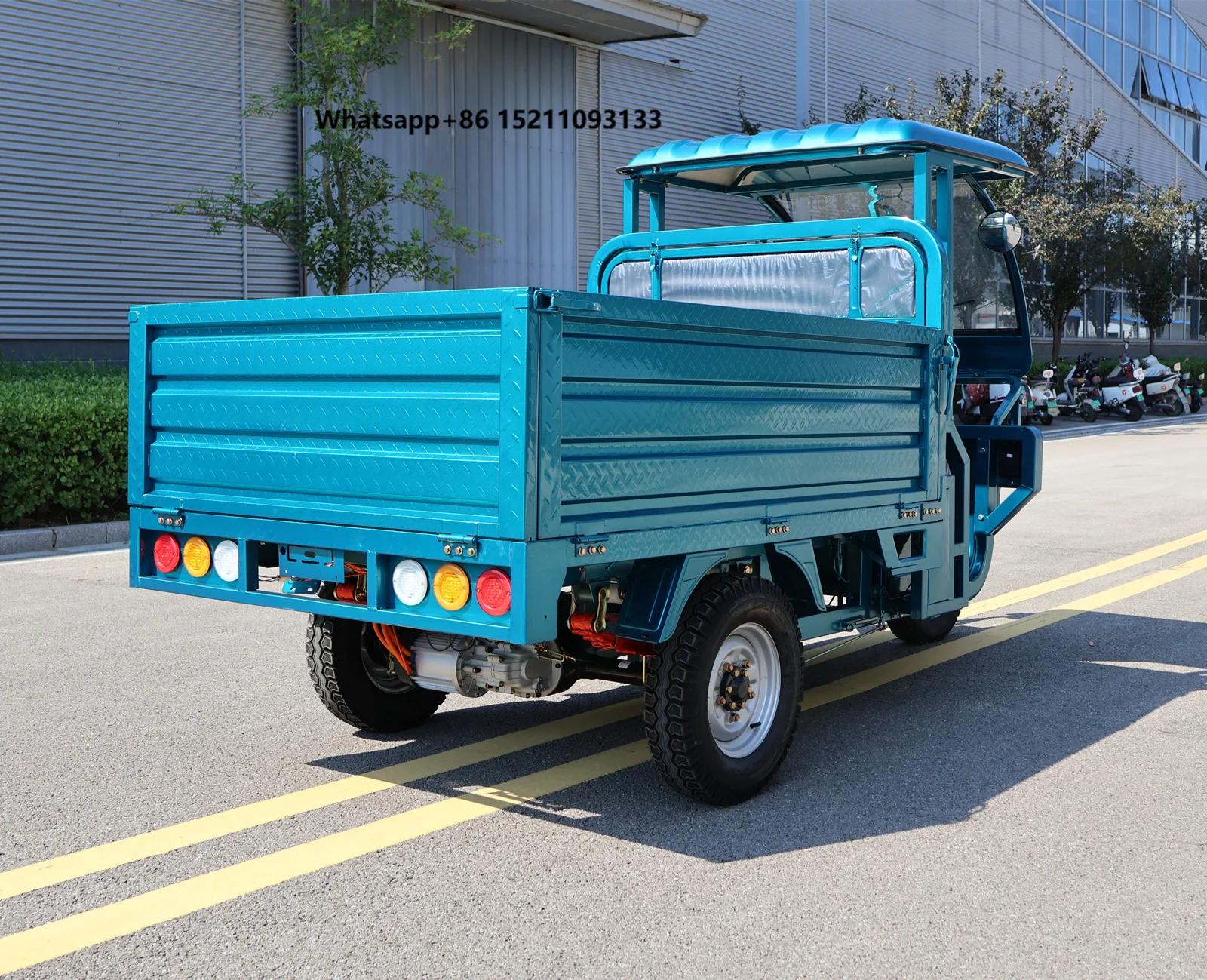 New Design Waterproof Open Body Strong Power High Capacity 3 Wheel Tricyle for Cargo Transfer