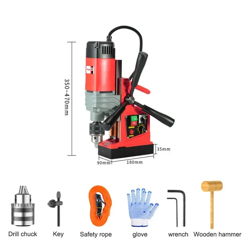 for AX16 bor listrik kecil, mesin bor lantai bor magnetik kuat 220V portabel kelas industri