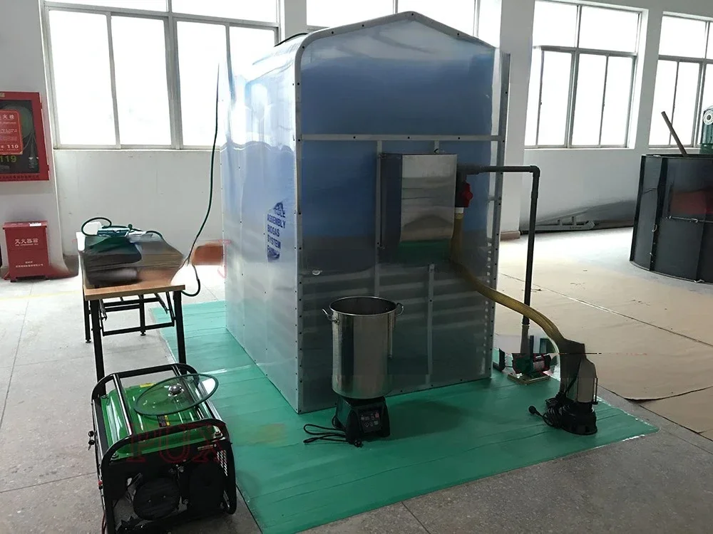 Small portable biogas power plant for waste-to-energy generation