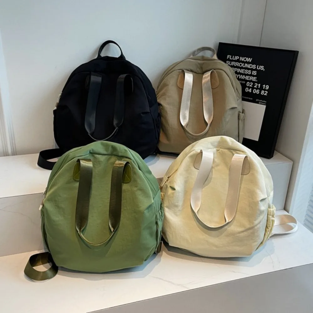 

Large Capacity Nylon Zipper Backpack Korean Style Multi-purpose Casual Shoulder Bags Concise Sewing Thread Students School Bag