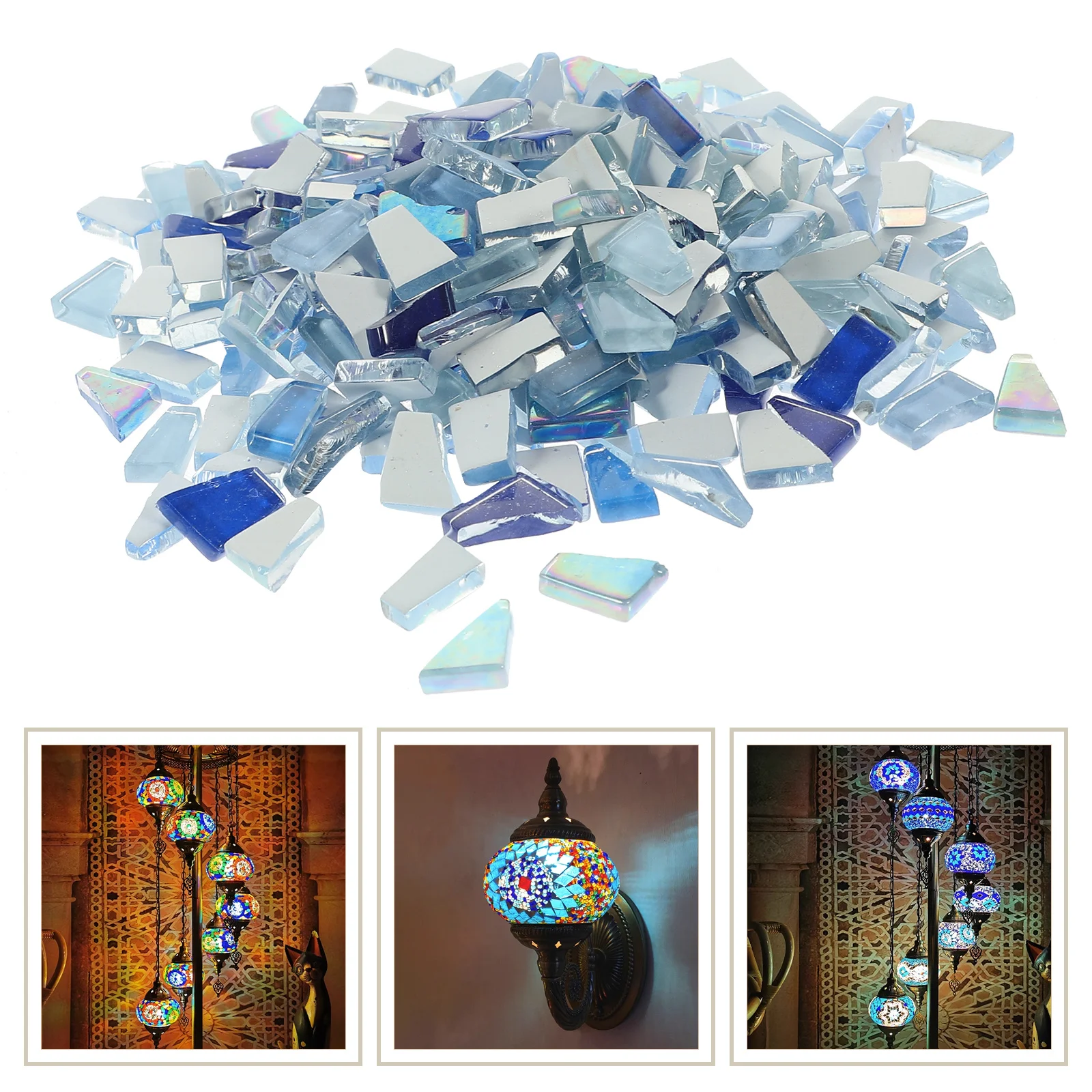 

DIY Mosaic Tiles for Crafts Handmade Art Materials Decorative Mosaic Pieces Irregular Shapes 250g Craft Supply Kit