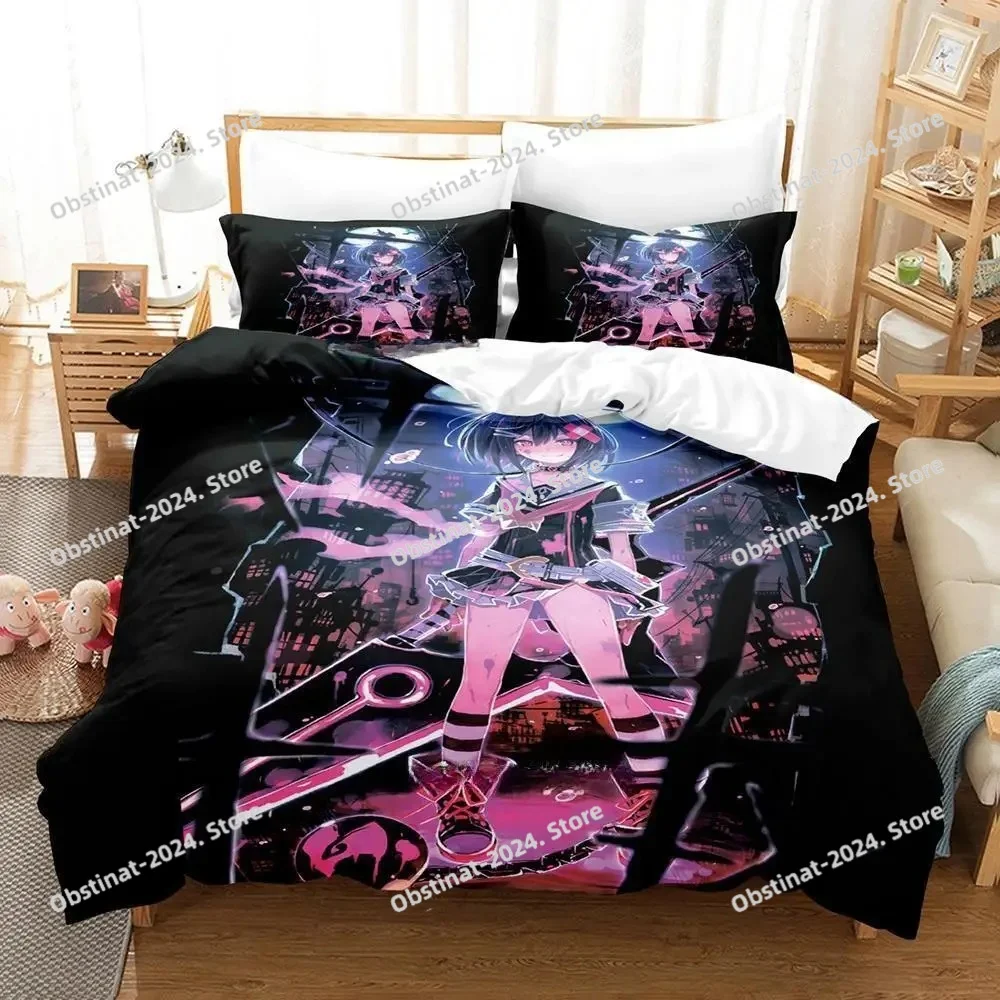 3D Mary Skelter Finale Bedding Set Printed Duvet Cover Pillowcase Single Double Style Queen King Size Sets Game Bed Sheet Set