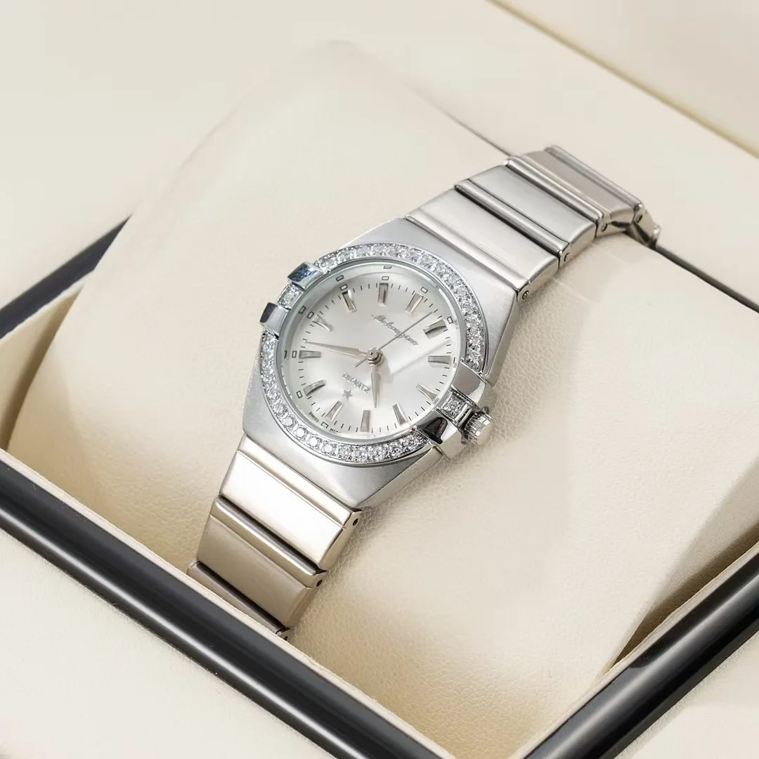 Classic Constellation Women's Bezel Business Casual Steel Band Watch Women's Gift for Women High Quality Luxury Watch