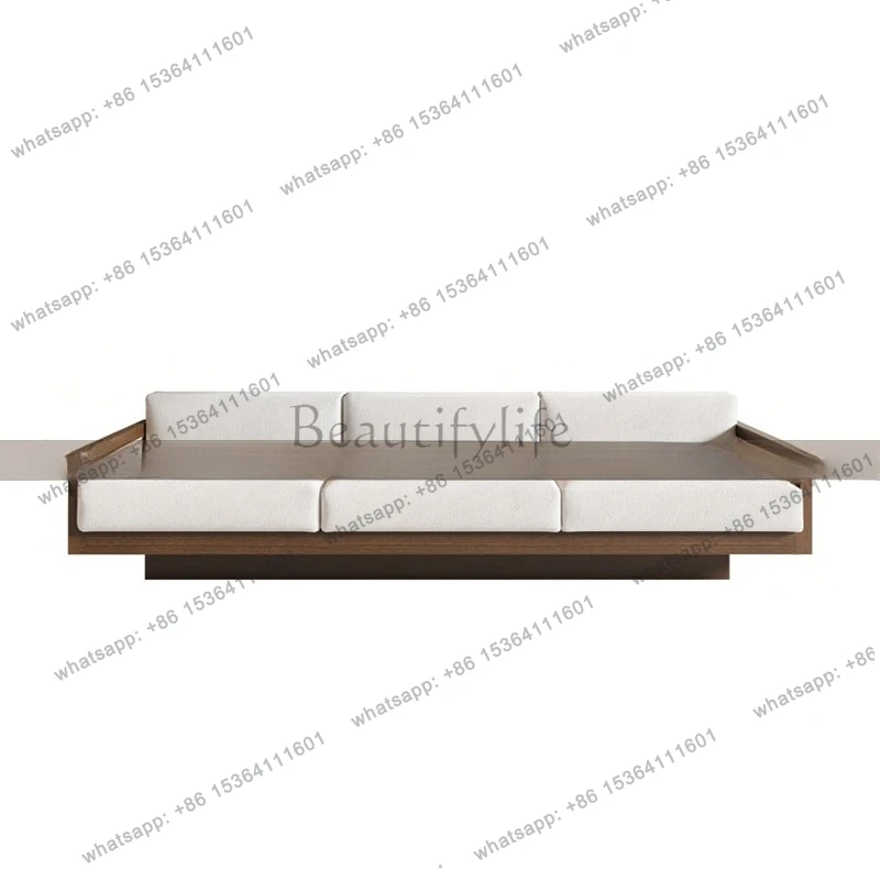 Wabi Sand Medieval Style Homestay Sales Office Negotiate Reception Straight Row Card Seat Sofa Customization