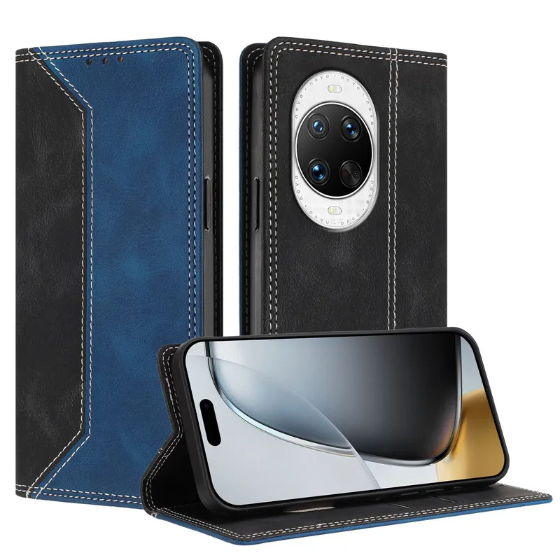 حافظة لهاتف هواوي ميت 70 اير 60 نوفا Y90 Y70 بلس 14 برو الترا 5G لون مغناطيسي مضاد للسرقة حافظات جلدية