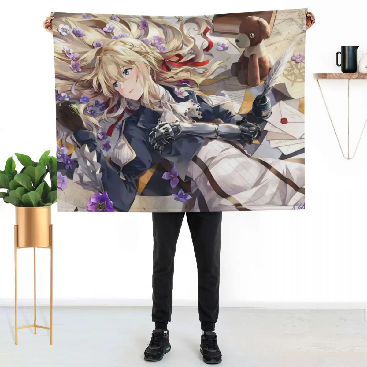 Violet Evergarden 4 Throw Blanket For Baby warm winter Travel Luxury St Blankets For Bed Polar Blankets