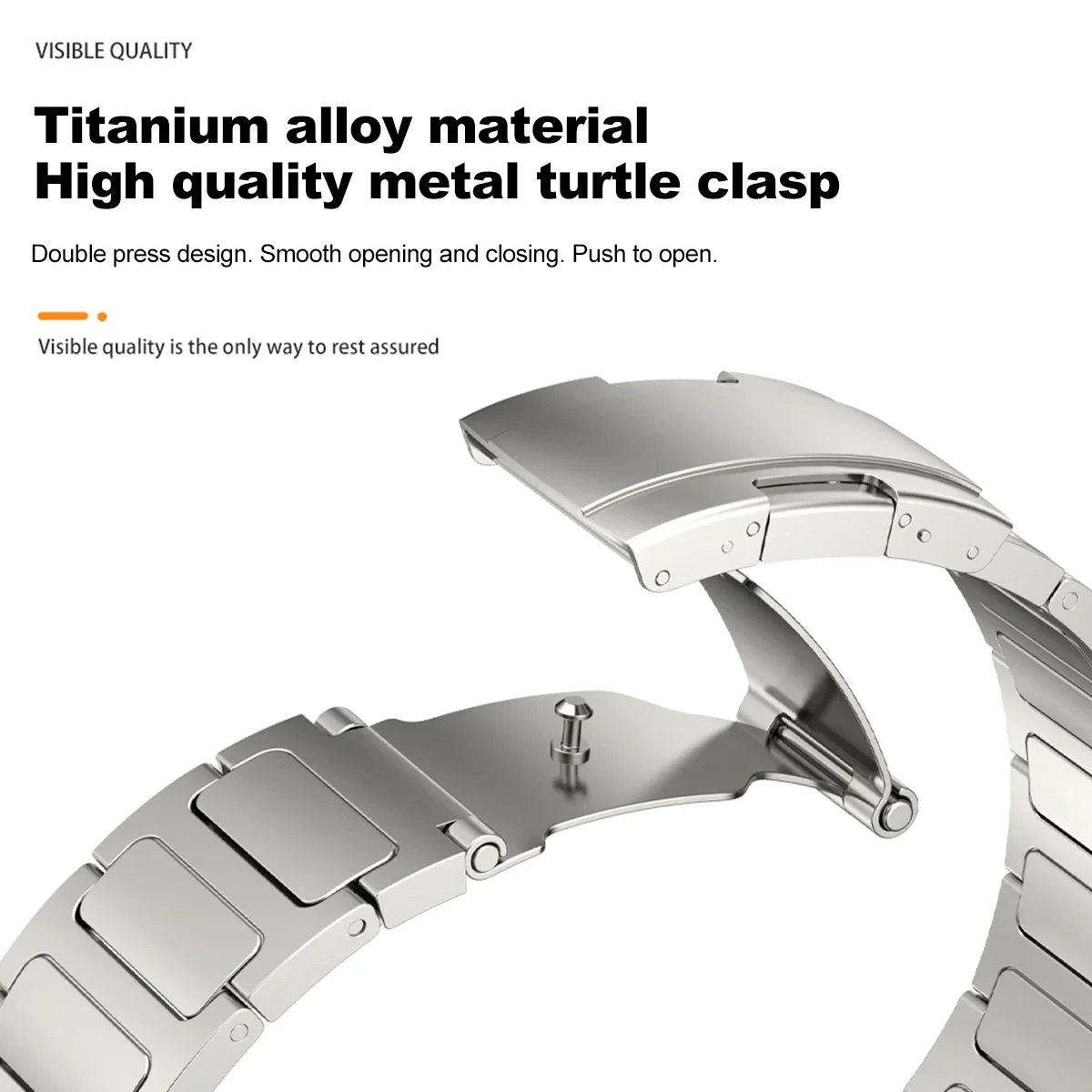 Titanium Strap for Huawei Watch 6 6 Pro GT6 GT5 Pro 46mm 22mm Luxury Titanium Band for Oneplus Watch 3 2 2R Amazfit Balance GTR4 view 4