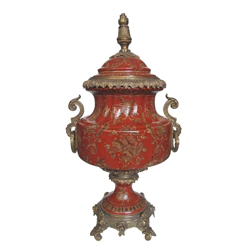 storage tank home furnishing, decorative Chinese style, study entrance ornament, desktop handicrafts, ceramic altar