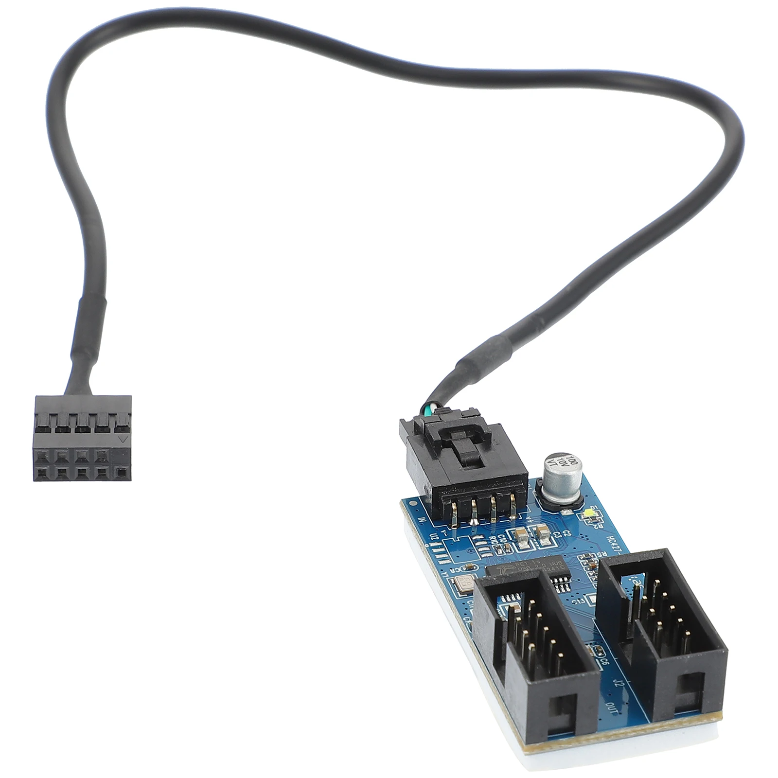 

USB2.0 Header Extension Splitter 9pin Port Multiplier Adapter High Performance USB Hub Splitter Computer Cable