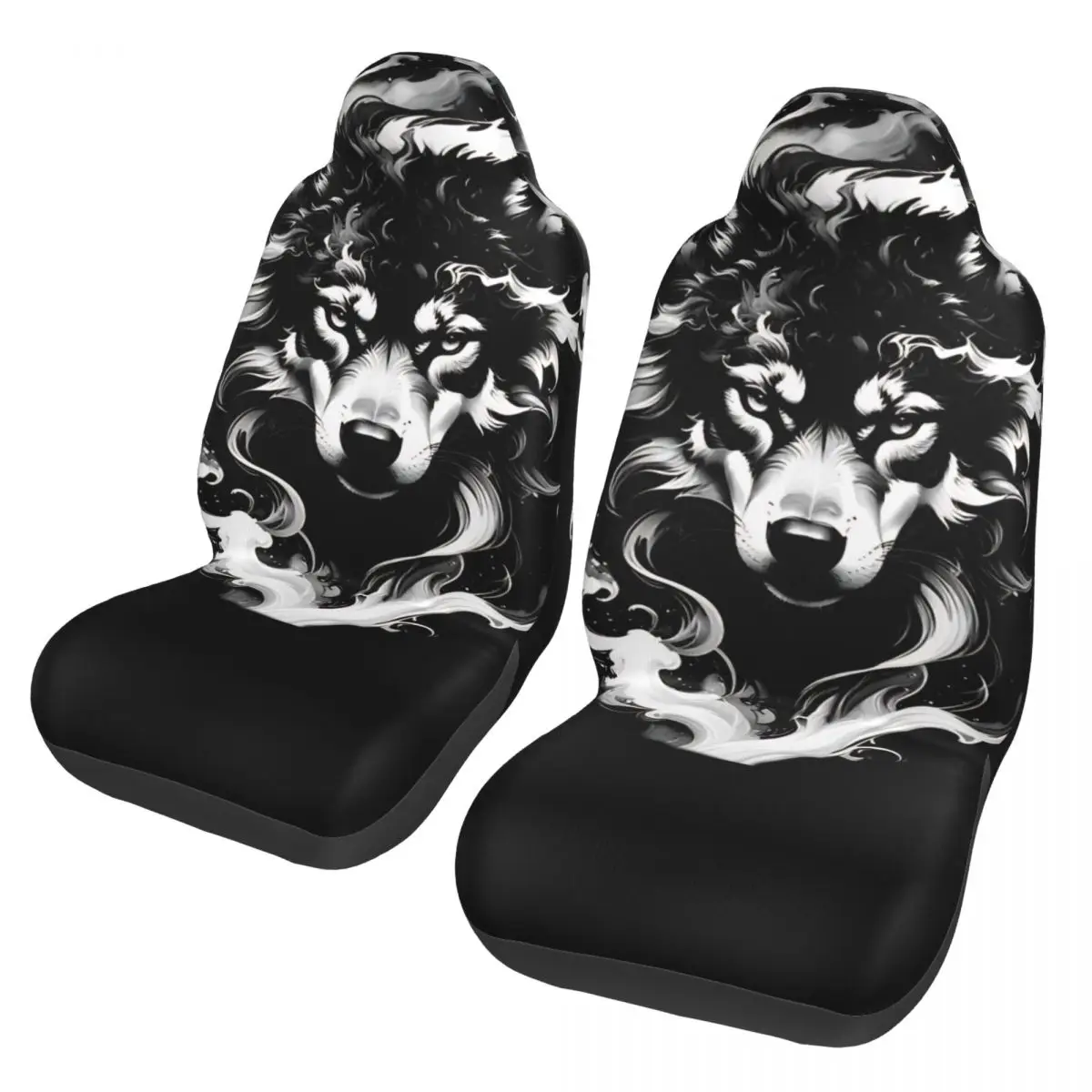 Wolf Animal Universal Car Seat Cover Off-Road AUTOYOUTH Car Seat Cushion Polyester Hunting