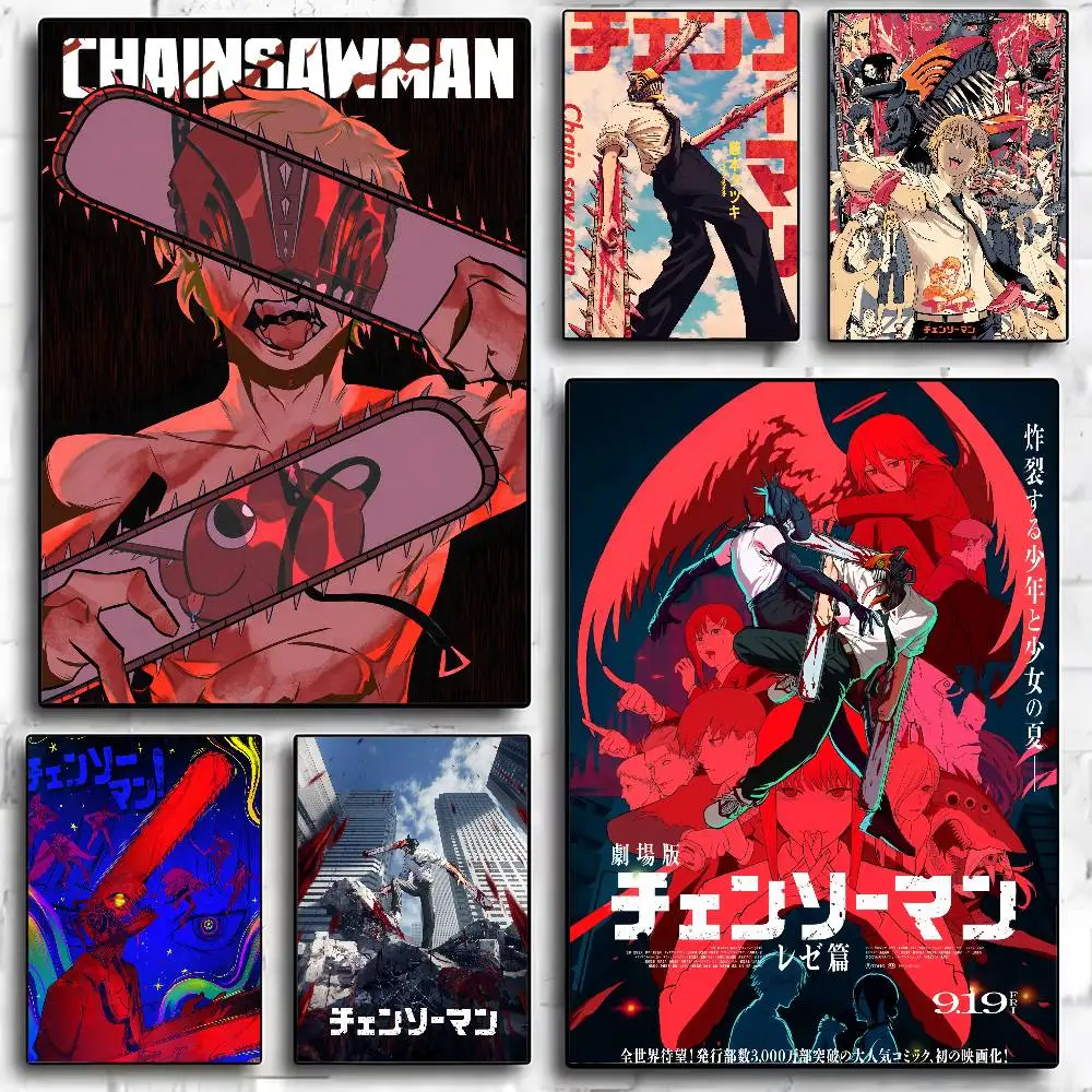 Anime C-Chainsaw Man Poster High Quality Print Home Decor Wall Art Mural Room Bar Decoration