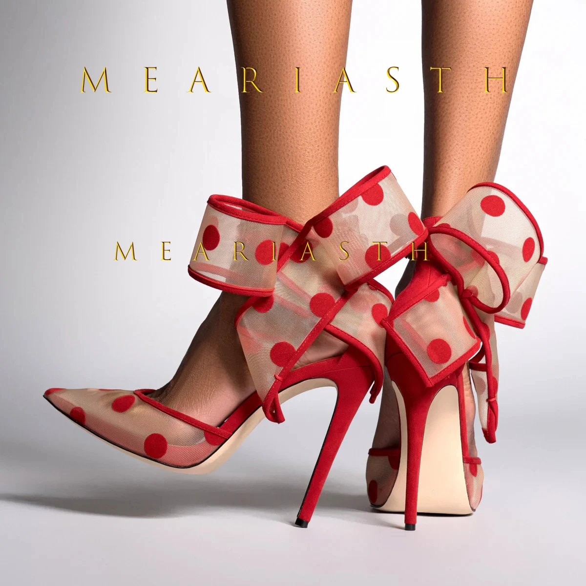 

Mesh Big Bowknot Pointy High Heels Sandals Women Elegant Polka Dot Nifty Stiletto Shoes Ladies Breathable Chic Evening Sandals