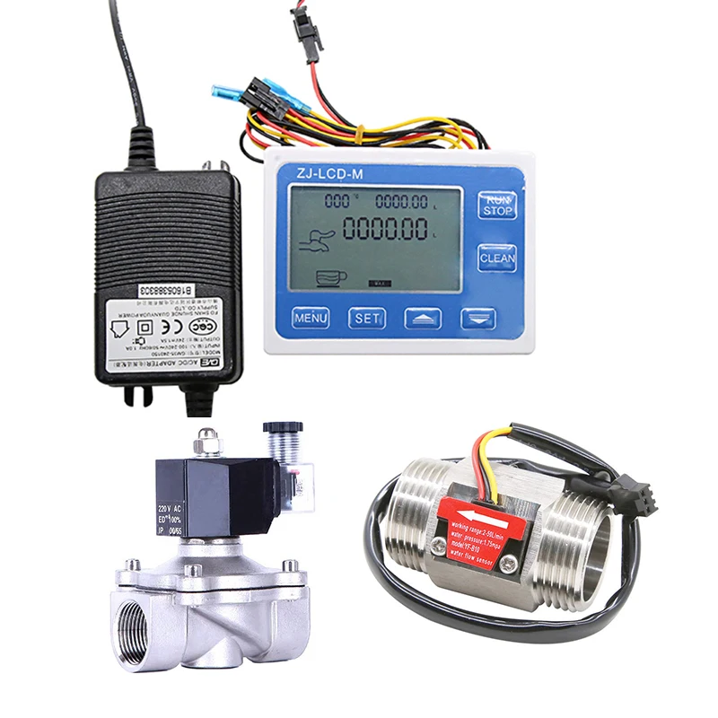 Display Digital Quantitative Flow Controller Water Flow Sensor Válvula Solenóide Usar para Controlar e Exibir o Fluxo de Líquido Dn25