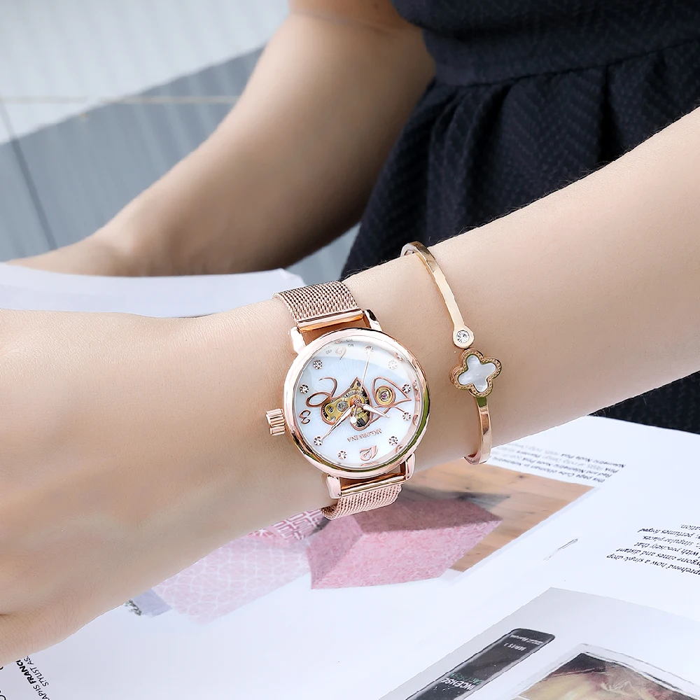 ORKINA Automatic Watch for Wom - Stainless Mesh Band 评论和价格