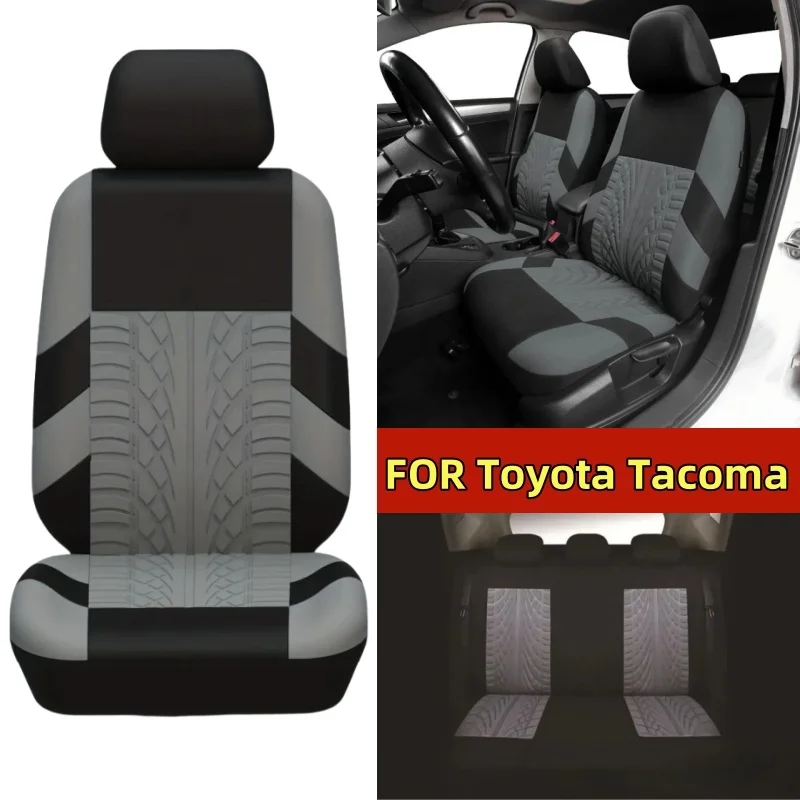 

Чехол на автомобильное сиденье, четыре сезона, дышащая ткань, пресс для шин с принтом, полный комплект, 5-местный чехол на сиденье с полной оберткой для Toyota Tacoma