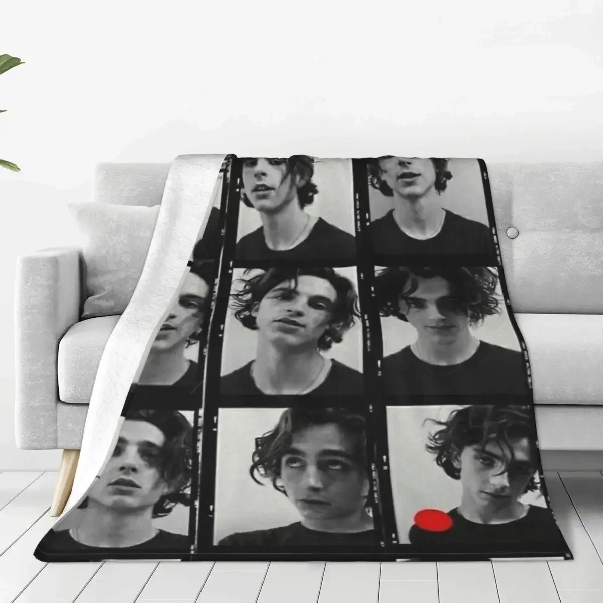 Timothee Chalamet Actor Wool Blanket Customized Throw Blankets for Home 200x150cm