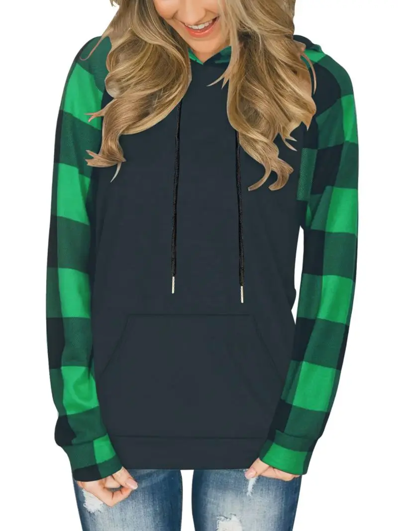 Falling shoulder fashionable casual hooded pullover with soft fabric, versatile women's top for daily travel and commuting