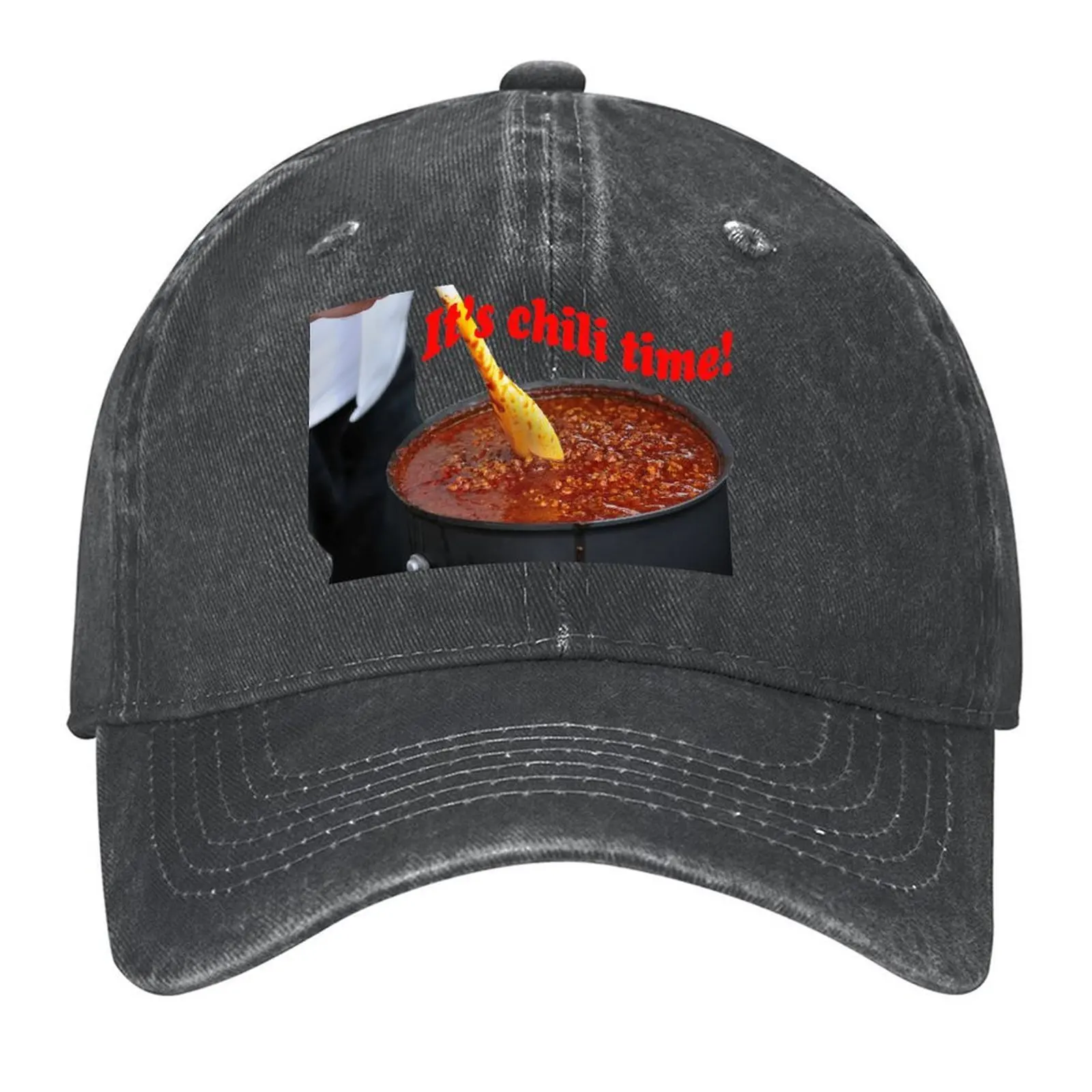 

Chili Time - Big Pot of Simmering Chili Baseball Cap New Hat Hood Golf Wear Hat Luxury Brand Women's Hats For The Sun Men's