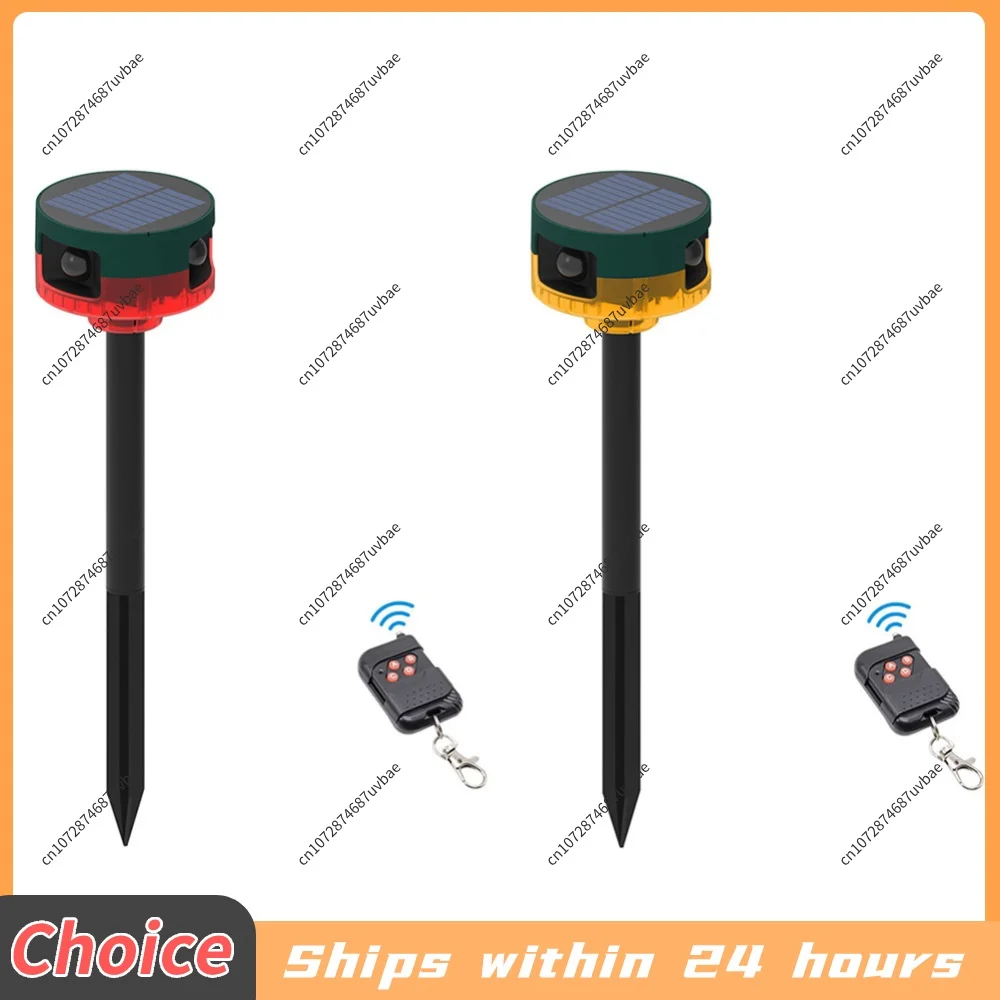Solar Pigeon Bird with Flashing Light 1200mAh Beast Repeller Wireless Remote Control 13 Sounds IP55 for Farms Orchards