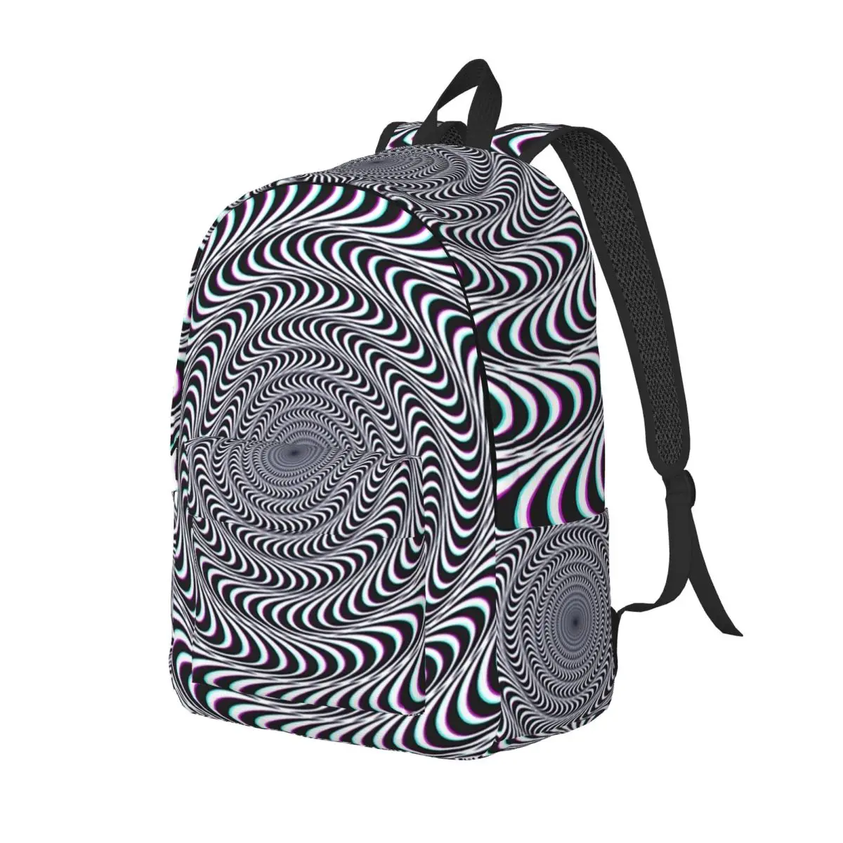 Amazing Hypnotic Optical Illusion Hypnotic Psychedelic Spiral Backpack Daypack  BookBag School Bag Shoulder Bags for Men Women