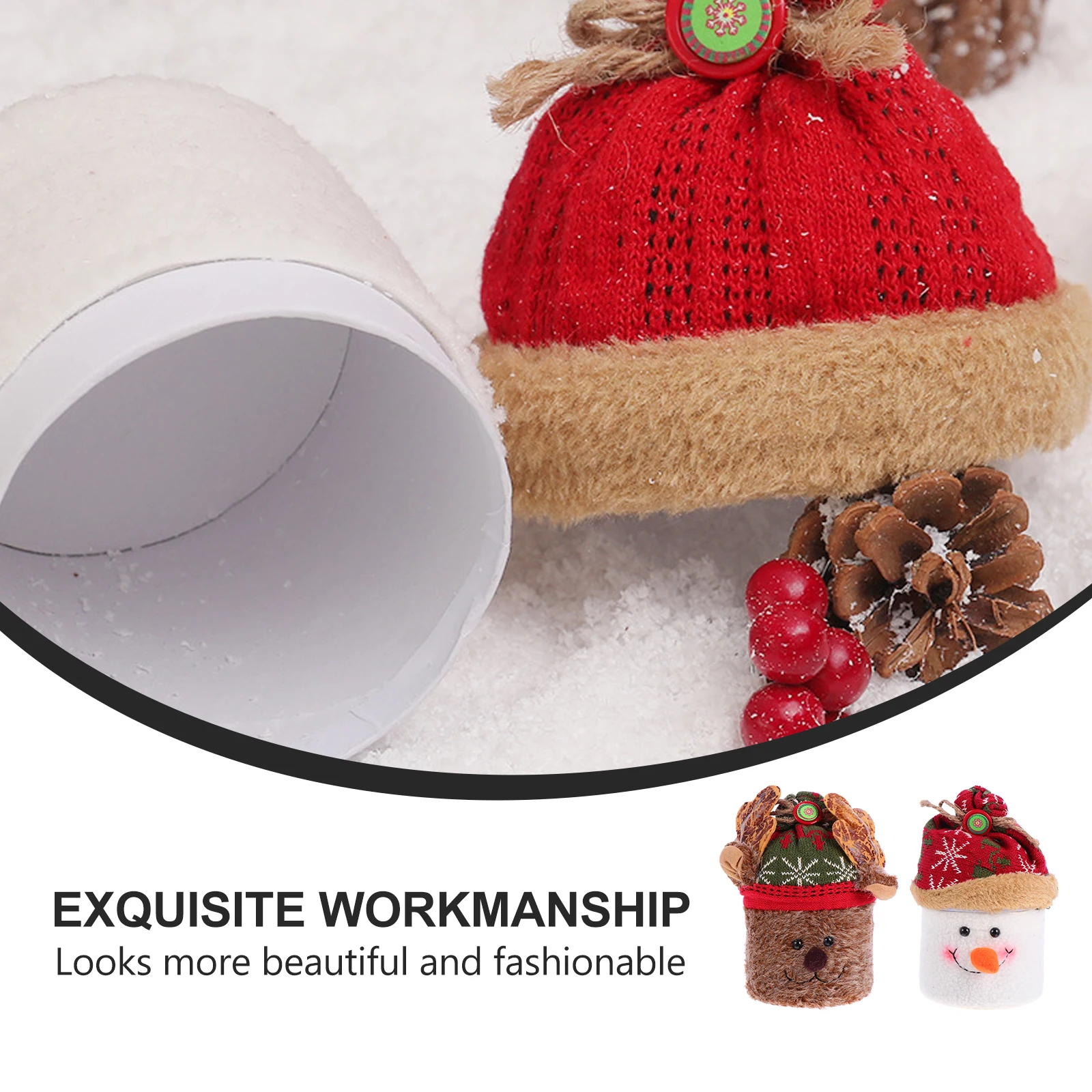 

2 Pcs Candy Gift Box Boxes Mini Treat Baby with Christmas Gifts Decorations Xmas Ornament Lovely Sweets Storage Winter