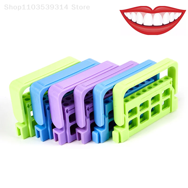 1Pc Dental Endo Files Holder 8/16 Holes 3 Colos Endo Stand Endo Tray For Endodontic Files Organizer Endo Box