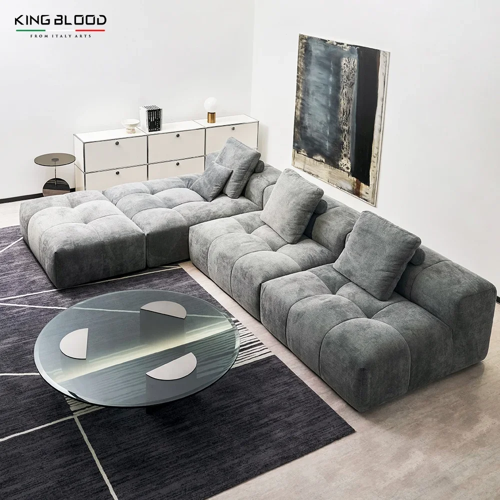 Living Room Sofa,Nordic Luxury Sectional Sofa For Villa Living Room High-End Fabric Sectional Sofa For Modern Living Room